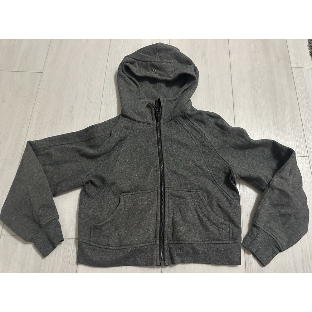 Lululemon Scuba Oversized Hoodie Full Zip Sz XS /‎ S Heathered Speckled Black